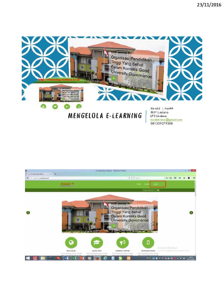 Panduan E-Learning Undana | PDF | Karier & Perkembangan | Komputer