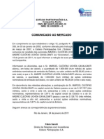 Estácio: Comunicado Ao Mercado - Alienação de Participação Acionária Relevante (Art. 12 Da Instr. CVM Nº 358)