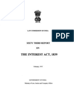 Law Commission of India Report on the Interest Act, 1839