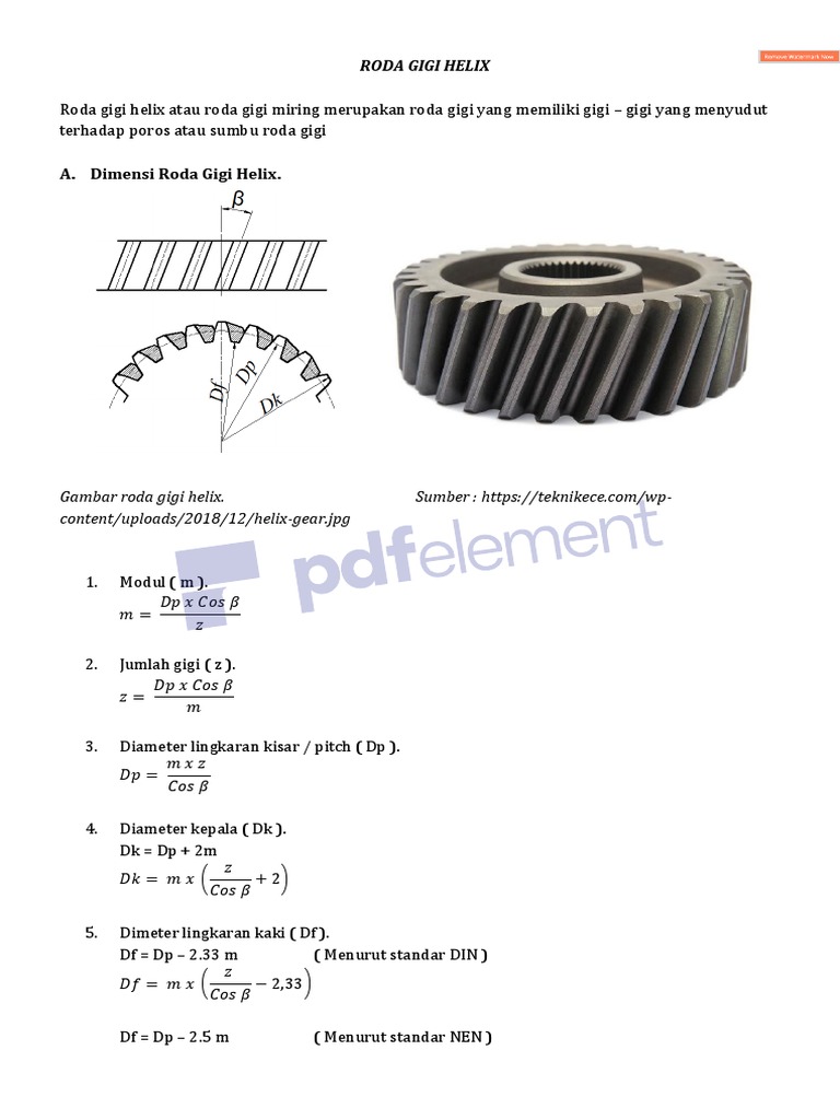 Roda Gigi Helix | PDF