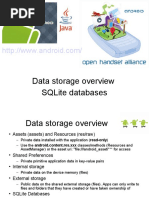 Data Storage Overview Sqlite Databases