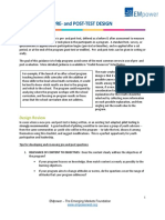 Guidance For Pre-And Post-Test Design