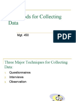 Methods For Collecting Data