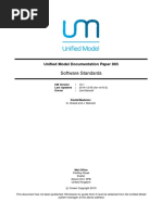 Software Standards: Unified Model Documentation Paper 003