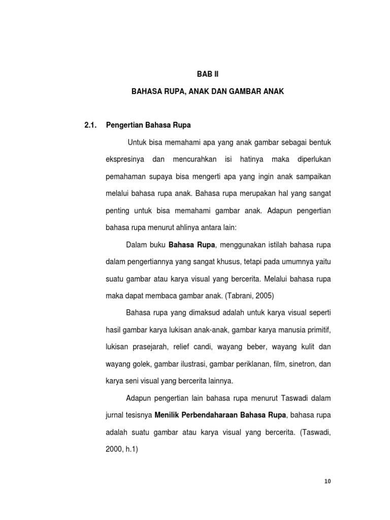 Bahasa Rupa dalam Gambar Anak-anak | PDF