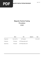 MT PROCEDURE - TEST BENCH WET FLOURESCENT-Draft 2