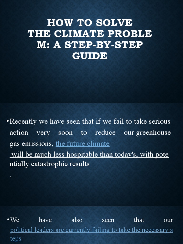 Step-by-Step Climate Change Solutions | PDF | Greenhouse Gas | Global ...