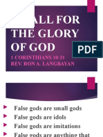 Do All For The Glory of God