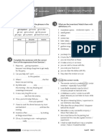 1º ESO - Inglés Vocabulary SEP PDF