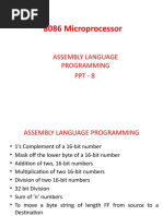 8086 Microprocessor: Assembly Language Programming PPT - 8