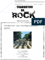 THE BEATLES - Carry That Weight [traducida al español] - EL TRADUCTOR DE ROCK