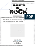 THE BEATLES - Dear Prudence (La Mejor Traducción y La Historia de La Canción) - EL TRADUCTOR DE ROCK