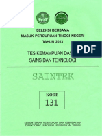 Naskah Soal SBMPTN 2013 Tes Kemampuan Dasar Sains dan Teknologi (TKD Saintek) Kode Soal 131 by [pak-anang.blogspot.com].pdf