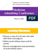 Medicine Admitting Conference: University of Santo Tomas Faculty of Medicine and Surgery