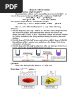 Chemistry of Chromium Detecting Chromium Triple Ion (CR)