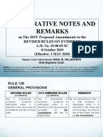 Comparative Notes and Remarks: The 2019 Proposed Amendments To The Revised Rules On Evidence