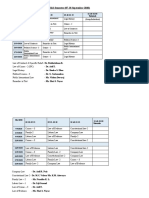 333time Table (7-18 September)