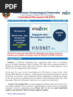 Visvesvaraya Technological University: Centralised Placement Cell (CPC)