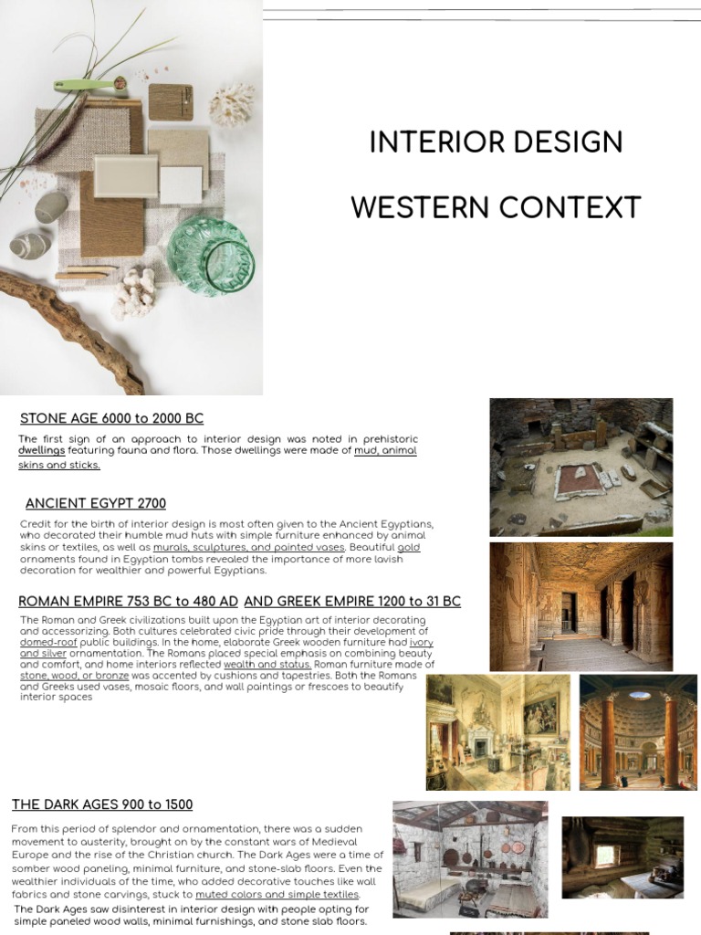 INTERIOR DESIGN in Western Context | PDF | Interior Design | Furniture