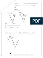 Complete All The Problems. 1. Are These Triangles Similar? A X