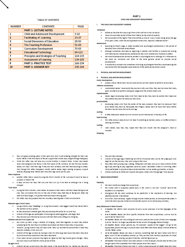 profed handout pdf language development psychometrics