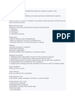 Balanced Scorecard, Operations Management, Competitiveness