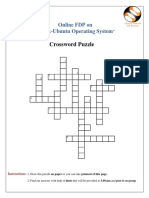 Crossword Puzzle: Online FDP On "Linux-Ubuntu Operating System