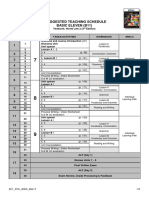 Suggested Teaching Schedule Basic Eleven (B11)