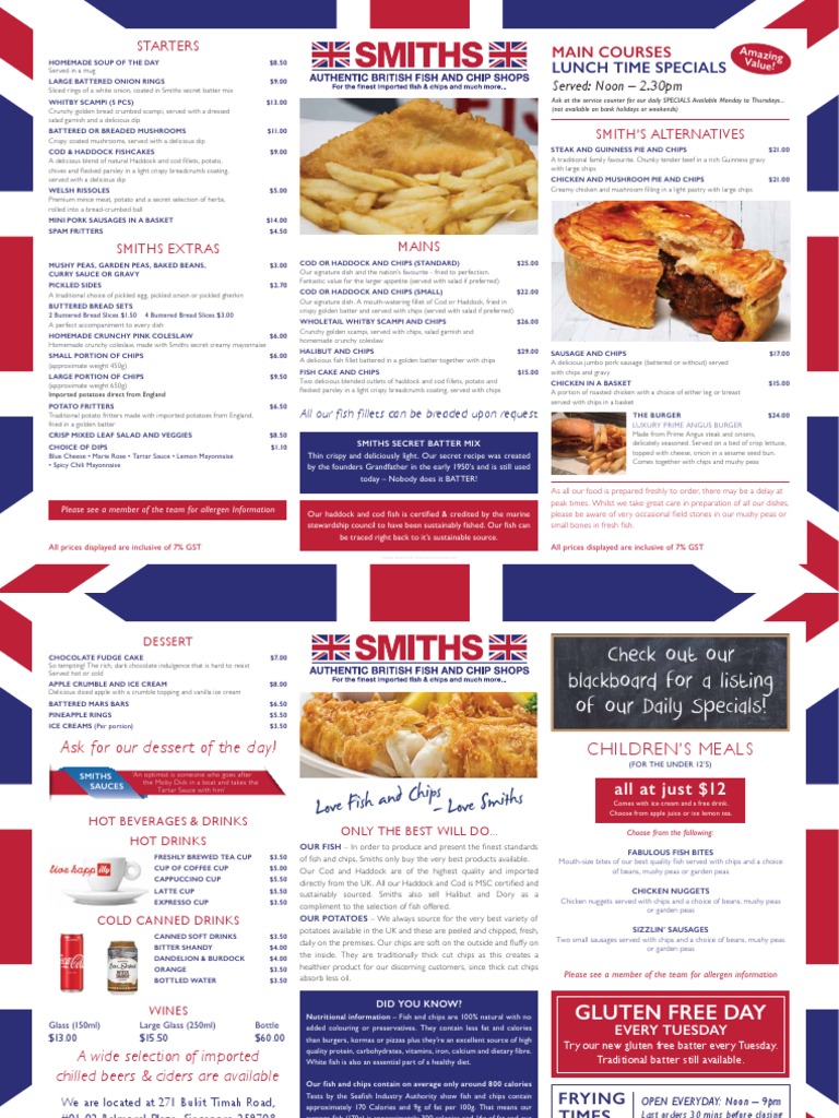 Starters Lunch Time Specials PDF French Fries Hamburgers