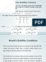 Routh-Hurwitz Stability Criterion