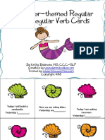 Summer-Themed Regular and Irregular Verb Cards: by Kathy Babineau MS, CCC-SLP Graphics by Frames by