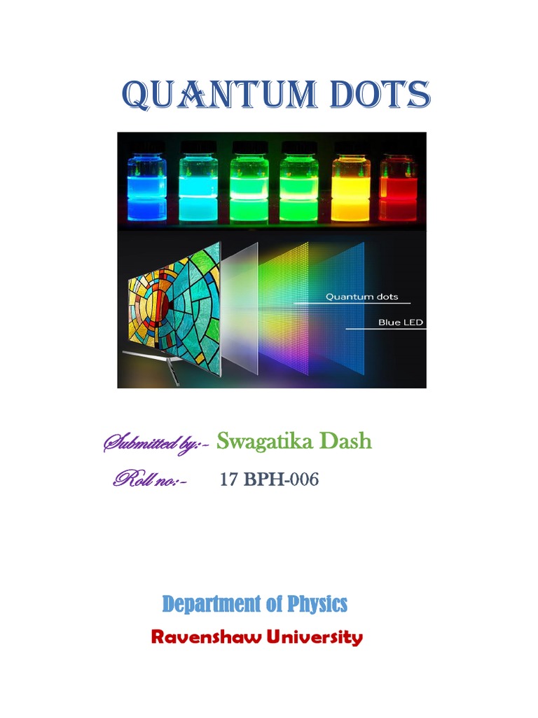 Quantum Dots Tiny Semiconductor Particles with Tunable Optoelectronic