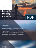 CESC Lesson 1 & 2 Defining Community