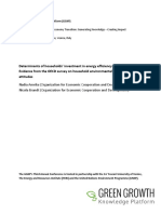 Ameli Determinants of Households Investment in Energy Efficiency and Renewables