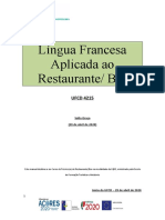 Língua Francesa para Restaurante/Bar