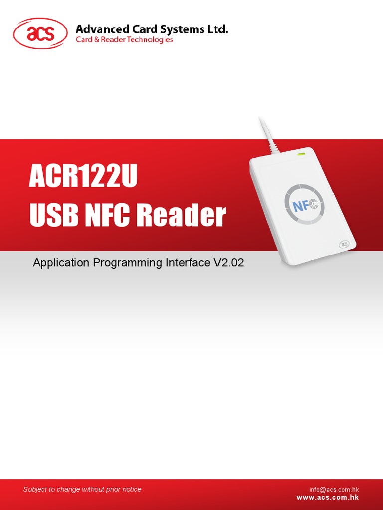 Api Acr122u 2.02 | PDF | Usb | Personal Computers