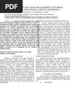 Comparative Static Analysis For Effect of Linear, Triangular Structural Core Ply Materials