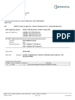 EMV Level 2 Letter of Approval (EMV Certificate) For EMV - CAM2 Exits Ver 3.00 For AANDC On XP v5.1 & Windows 7 v6.1