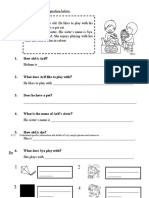 How Old Is Arif?: 3.2.2 Understand Specific Information and Details of Very Simple Phrases and Sentences