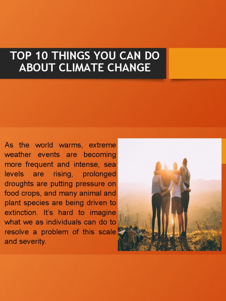 Top 10 Things You Can Do About Climate Change | PDF | Greenhouse Gas ...