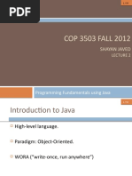 COP 3503 FALL 2012: Shayan Javed