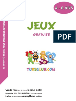 Jeux à imprimer pour enfants de 4-6 ans - Turbulus, jeux pour enfants