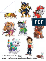 Paw Patrol Cupcake Toppers Printable PDF