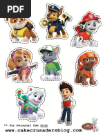 Skye Paw Patrol Cake Topper Printable Printable Cake Topper Paw