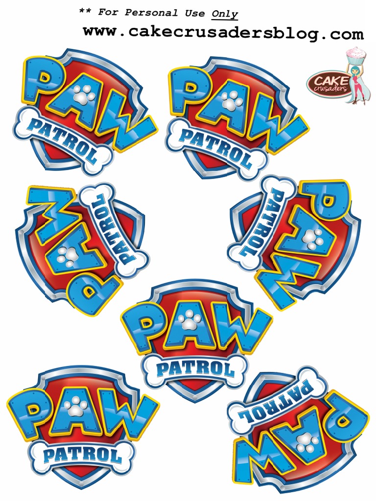 Paw Patrol Cupcake Wrapper Printables PDF | PDF