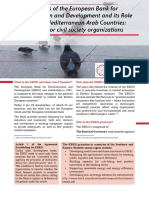 Fundamentals of The European Bank For Reconstruction and Development and Its Role in Southern Mediterranean Arab Countries: Introduction For Civil Society Organizations