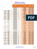 Kolkata North Online Class Schedule