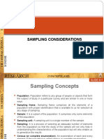 Research Methodology: Sampling Considerations