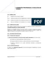 Capítulo 23. Hormigón Pretensado. Inyección de Vainas