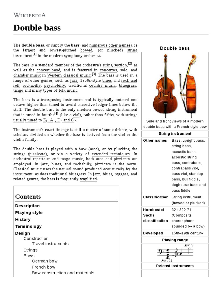 Double Bass-2 | PDF | Double Bass | String Instruments